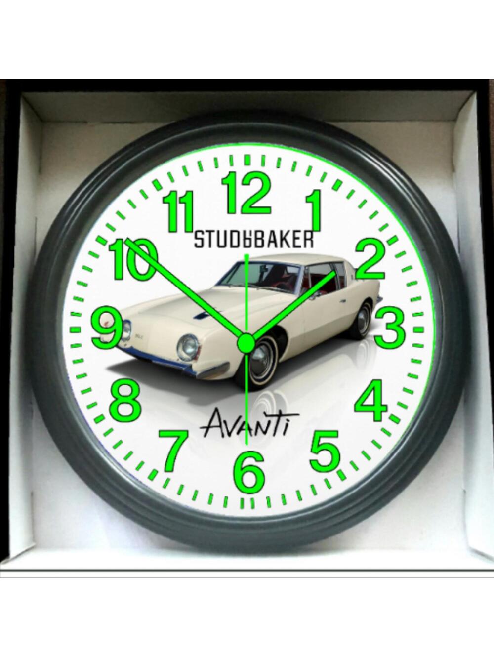 1963 Studebaker Avanti Glow In The Dark Wall Clock New!